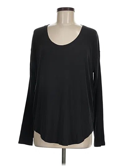 Pre-owned Athleta Long Sleeve T-shirt In Black