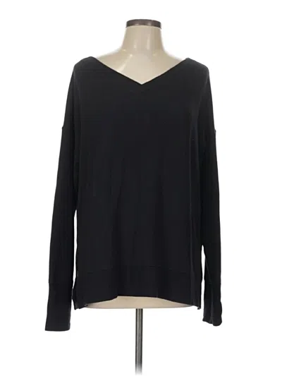 Pre-owned Athleta Long Sleeve T-shirt In Black