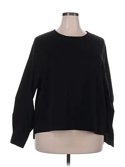 Pre-owned Athleta Long Sleeve T-shirt In Black