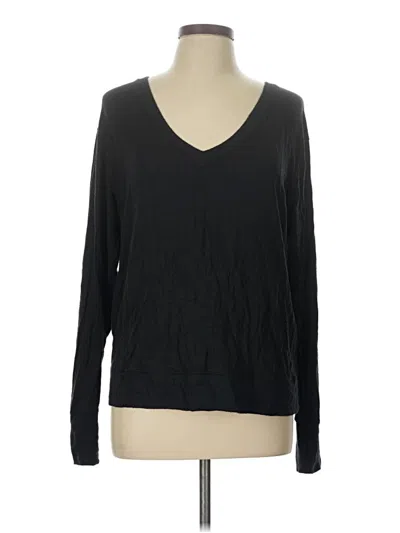 Pre-owned Athleta Long Sleeve T-shirt In Black