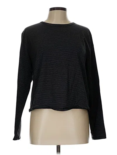 Pre-owned Athleta Long Sleeve T-shirt In Black
