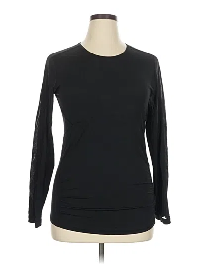 Pre-owned Athleta Long Sleeve T-shirt In Black
