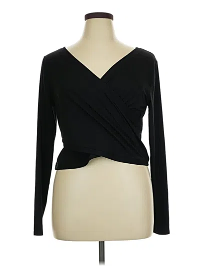 Pre-owned Athleta Long Sleeve T-shirt In Black
