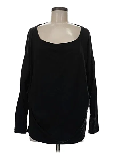 Pre-owned Athleta Long Sleeve T-shirt In Black
