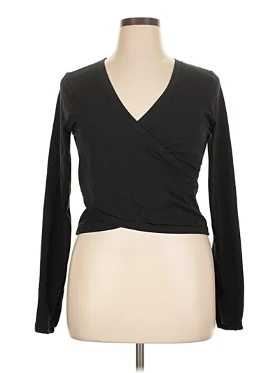 Pre-owned Athleta Long Sleeve T-shirt In Black