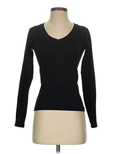 Pre-owned Athleta Long Sleeve T-shirt In Black
