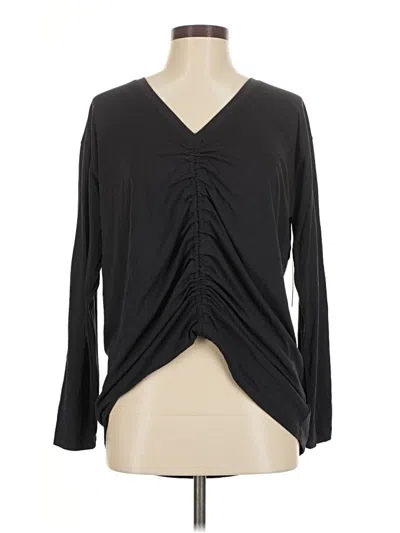Pre-owned Athleta Long Sleeve T-shirt In Black