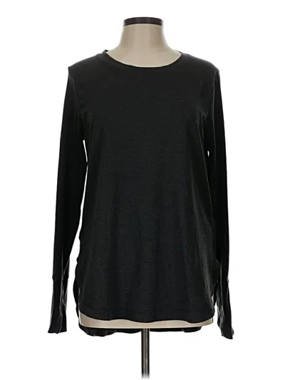 Pre-owned Athleta Long Sleeve T-shirt In Black