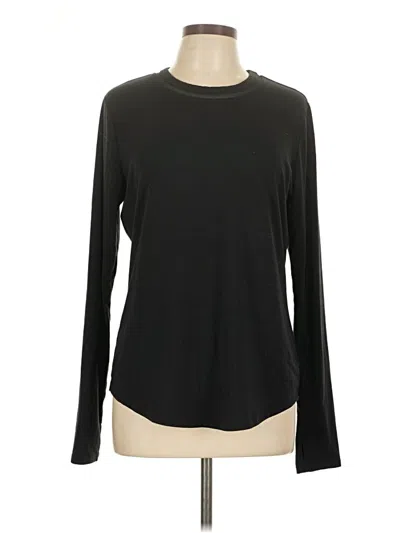 Pre-owned Athleta Long Sleeve T-shirt In Black