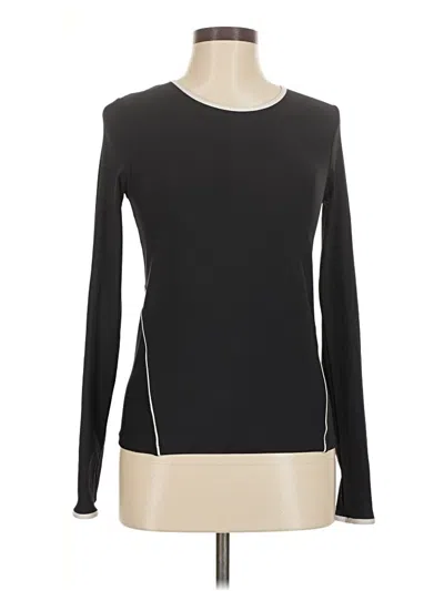 Pre-owned Athleta Long Sleeve T-shirt In Black