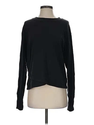 Pre-owned Athleta Long Sleeve T-shirt In Black