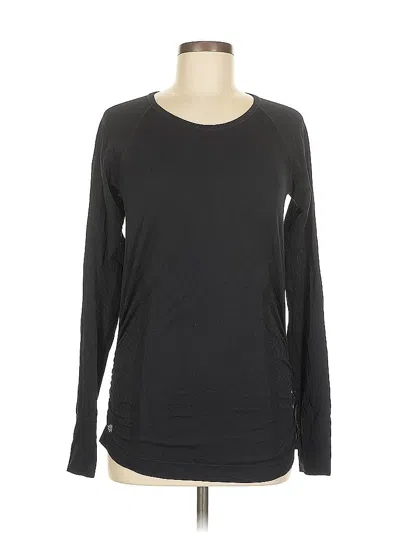 Pre-owned Athleta Long Sleeve T-shirt In Black