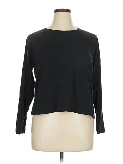 Pre-owned Athleta Long Sleeve T-shirt In Black