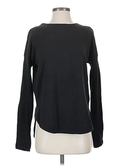 Pre-owned Athleta Long Sleeve T-shirt In Black