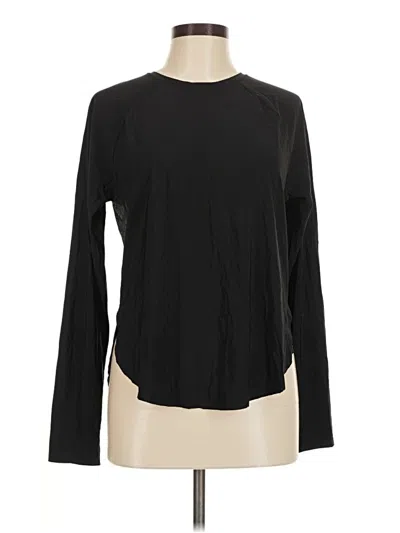 Pre-owned Athleta Long Sleeve T-shirt In Black