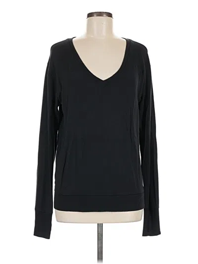 Pre-owned Athleta Long Sleeve T-shirt In Black