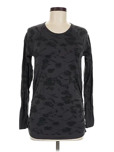 Pre-owned Athleta Long Sleeve T-shirt In Black