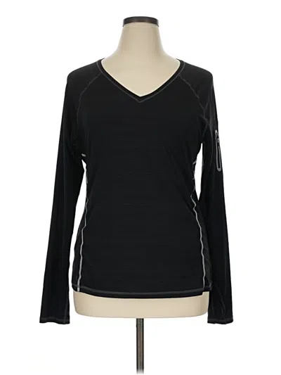 Pre-owned Athleta Long Sleeve T-shirt In Black