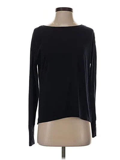 Pre-owned Athleta Long Sleeve T-shirt In Black