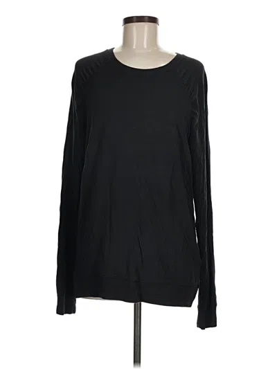 Pre-owned Athleta Long Sleeve T-shirt In Black