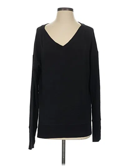 Pre-owned Athleta Long Sleeve T-shirt In Black