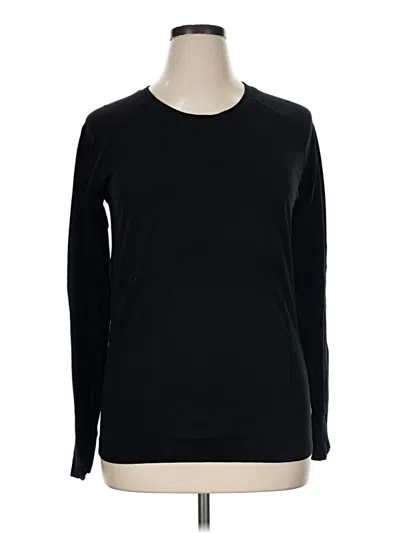 Pre-owned Athleta Long Sleeve T-shirt In Black