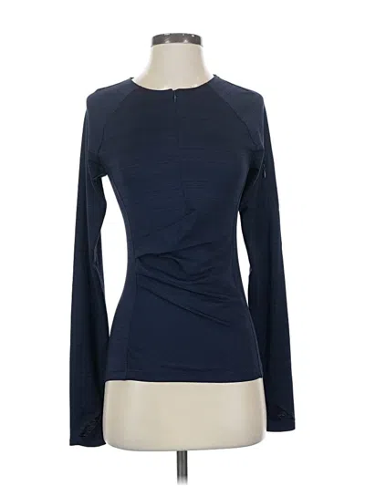 Pre-owned Athleta Long Sleeve T-shirt In Blue
