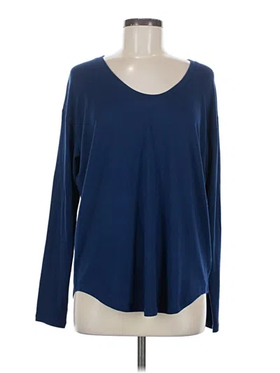 Pre-owned Athleta Long Sleeve T-shirt In Blue