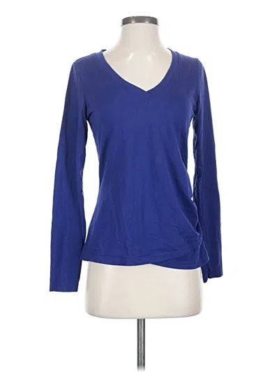 Pre-owned Athleta Long Sleeve T-shirt In Blue