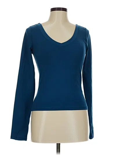 Pre-owned Athleta Long Sleeve T-shirt In Blue