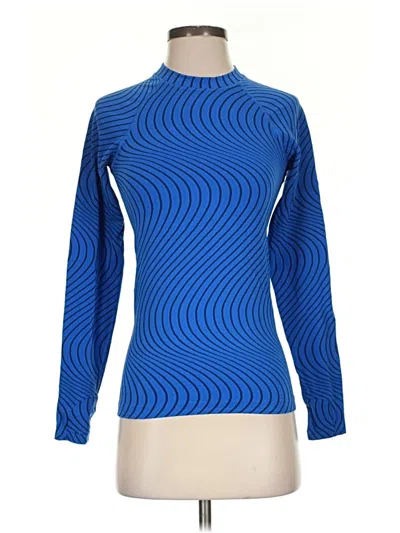 Pre-owned Athleta Long Sleeve T-shirt In Blue