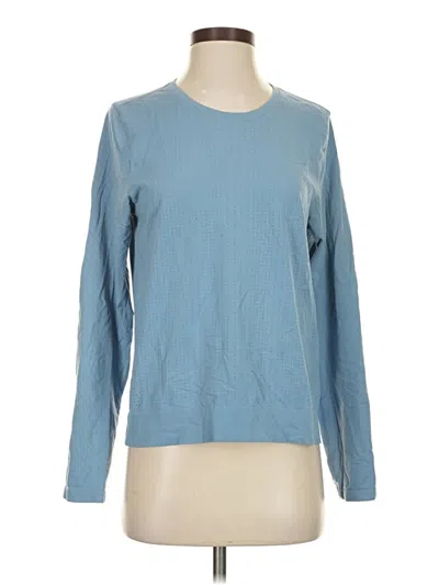 Pre-owned Athleta Long Sleeve T-shirt In Blue