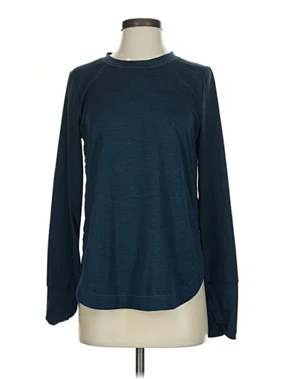 Pre-owned Athleta Long Sleeve T-shirt In Blue