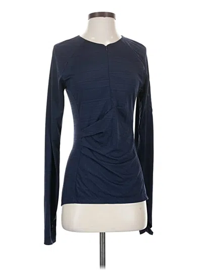Pre-owned Athleta Long Sleeve T-shirt In Blue