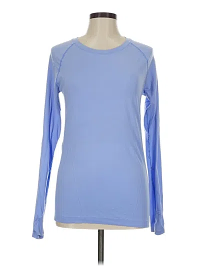 Pre-owned Athleta Long Sleeve T-shirt In Blue
