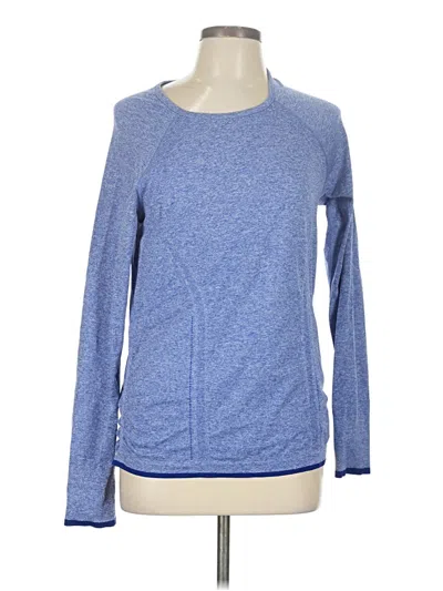 Pre-owned Athleta Long Sleeve T-shirt In Blue