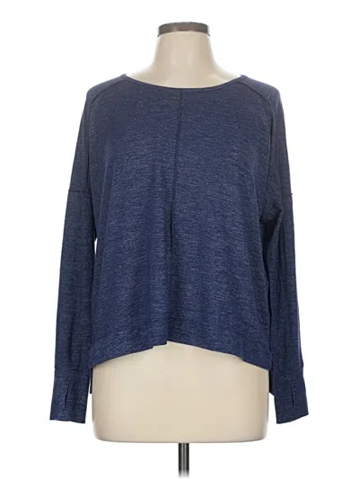 Pre-owned Athleta Long Sleeve T-shirt In Blue