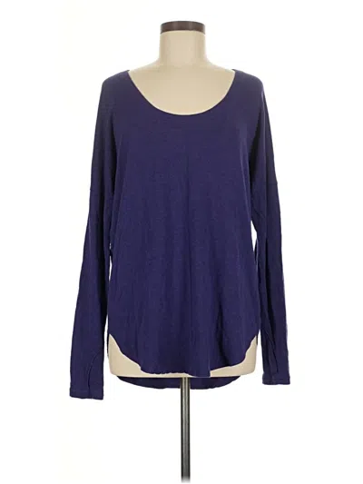 Pre-owned Athleta Long Sleeve T-shirt In Blue
