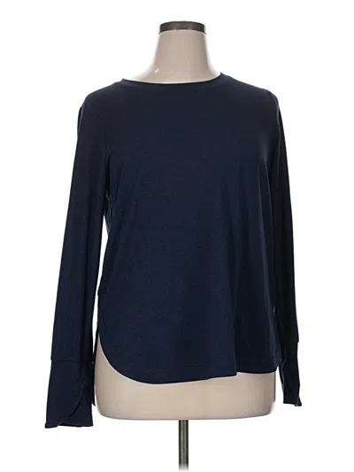 Pre-owned Athleta Long Sleeve T-shirt In Blue