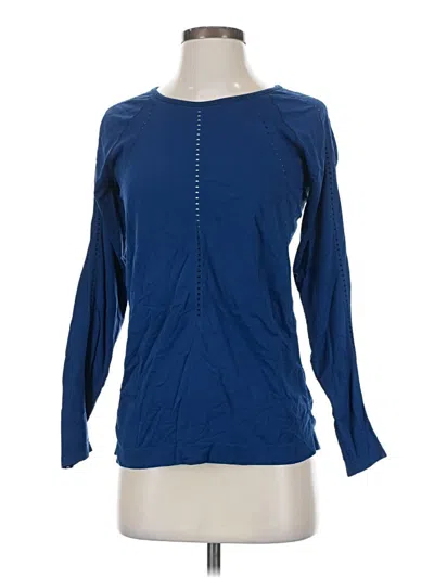 Pre-owned Athleta Long Sleeve T-shirt In Blue