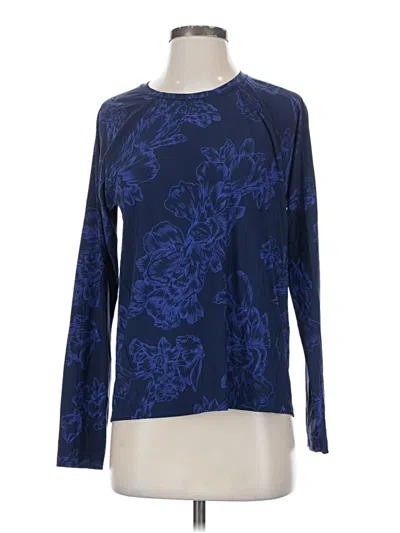 Pre-owned Athleta Long Sleeve T-shirt In Blue