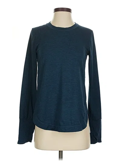 Pre-owned Athleta Long Sleeve T-shirt In Blue