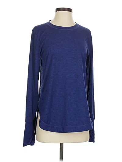 Pre-owned Athleta Long Sleeve T-shirt In Blue