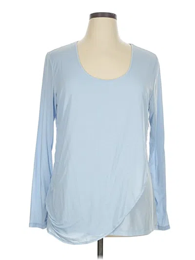 Pre-owned Athleta Long Sleeve T-shirt In Blue