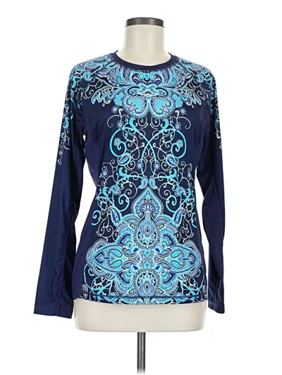 Pre-owned Athleta Long Sleeve T-shirt In Blue