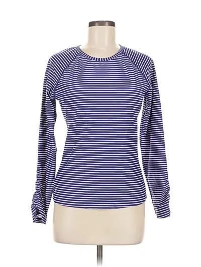 Pre-owned Athleta Long Sleeve T-shirt In Blue