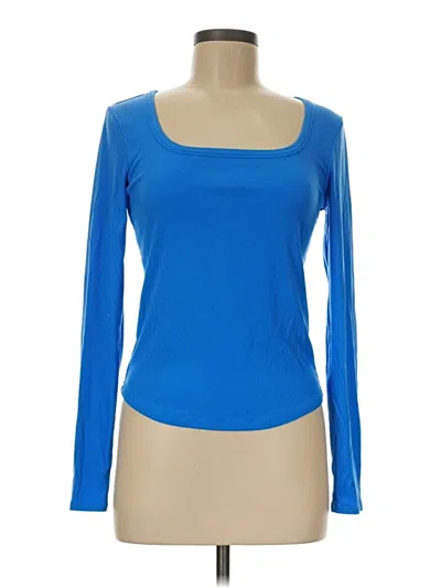 Pre-owned Athleta Long Sleeve T-shirt In Blue