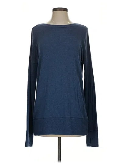 Pre-owned Athleta Long Sleeve T-shirt In Blue