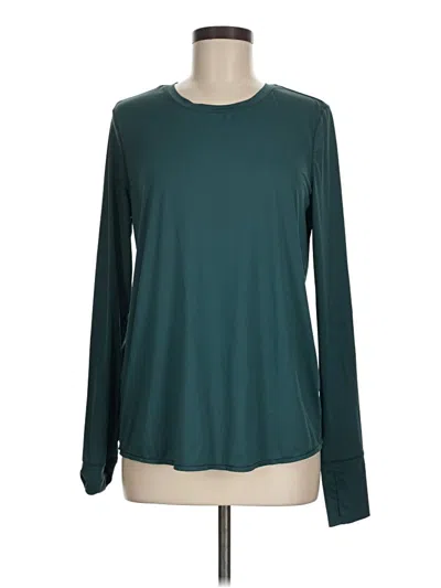 Pre-owned Athleta Long Sleeve T-shirt In Blue