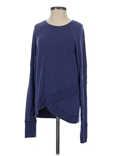 Pre-owned Athleta Long Sleeve T-shirt In Blue
